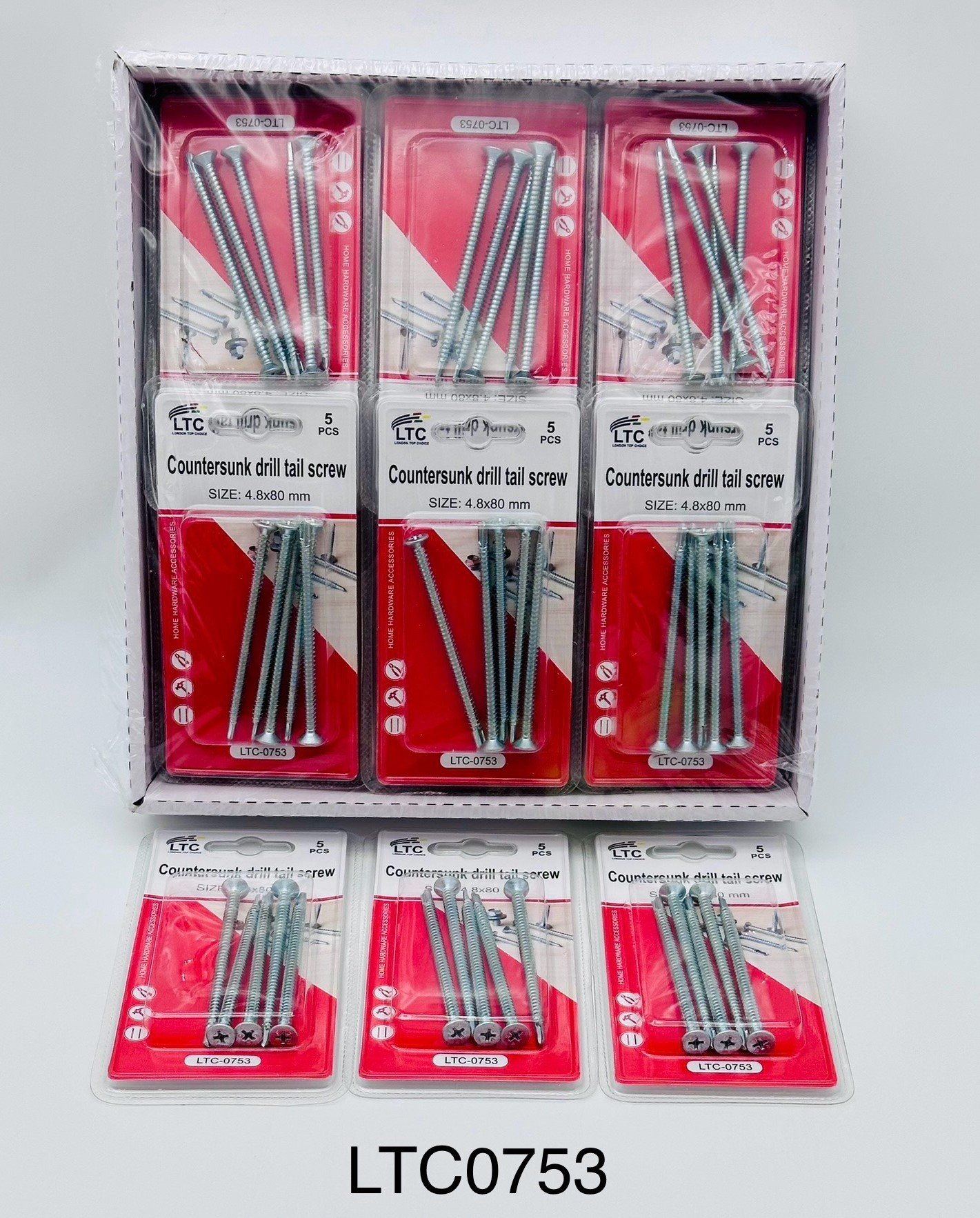 5 Pcs Countersunk Drill Tail Screw-LTC-0753